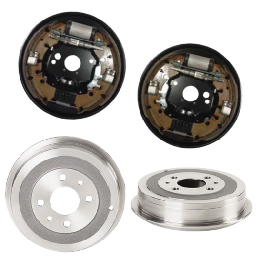 KIT GANASCE FRENI POSTERIORI CON TAMBURI 203MM FIAT PANDA 169 METANO IDEA MUSA