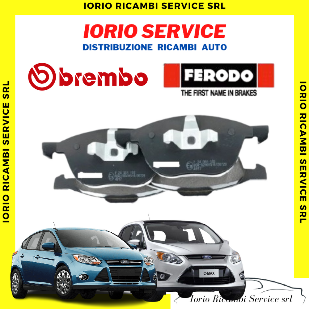 PASTIGLIE FRENI BREMBO FERODO FORD FOCUS CMAX PATTINI ANTERIORI P61065 FDB1594