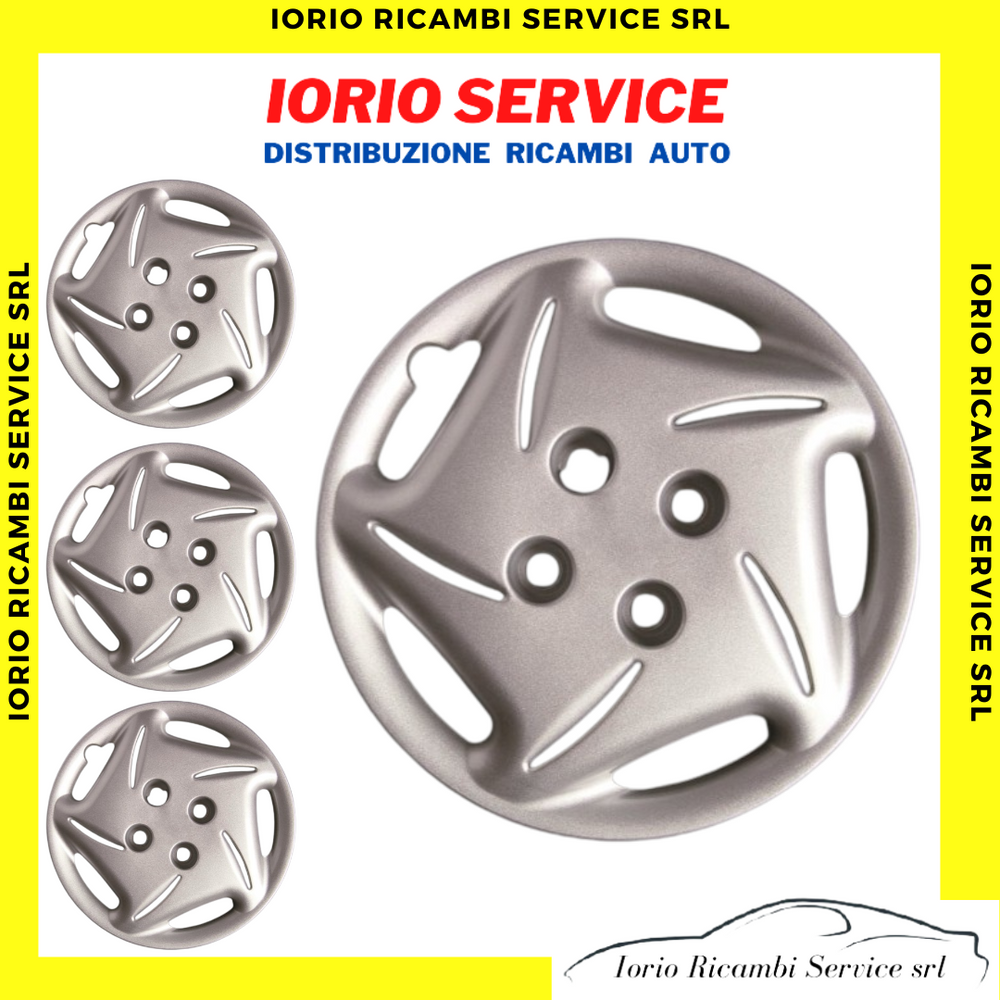 KIT SET 4 COPRICERCHI PER FIAT SEICENTO 600 COPPA RUOTA 13'' SENZA LOGO