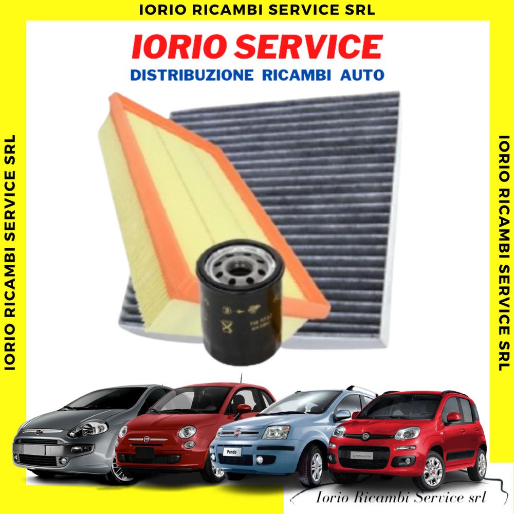KIT TAGLIANDO 3 FILTRI FIAT GRANDE PUNTO EVO 500 PANDA 169 312 1.2 1.4 8VALVOLE