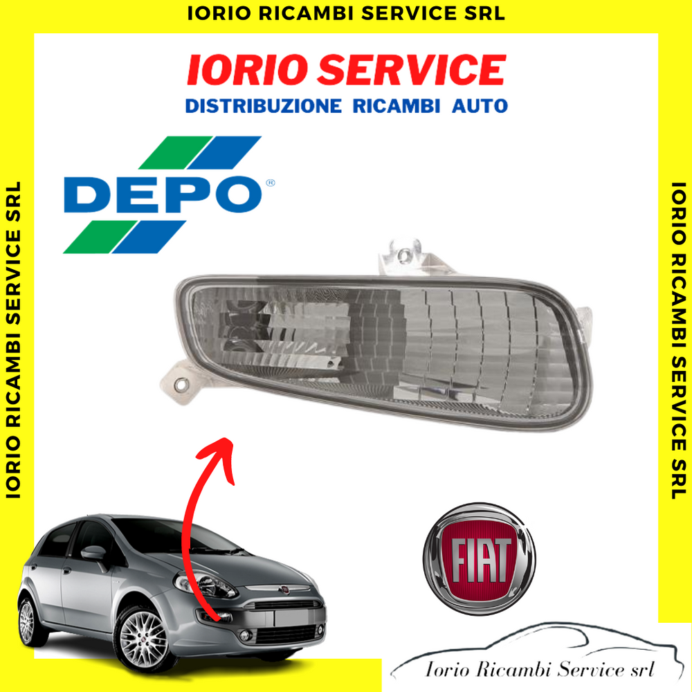 FRECCIA ANTERIORE DESTRA DX BIANCO FIAT GRANDE PUNTO EVO 2009> FANALE FANALINO