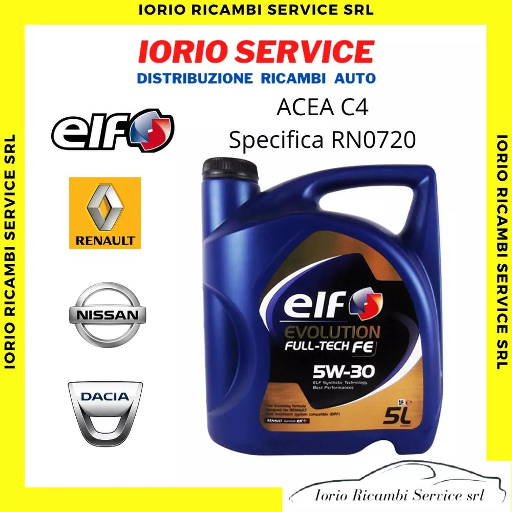10 LITRI ELF EVOLUTION FULL-TECH FE 5W30 OLIO MOTORE PER RENAULT DPF FAP C4