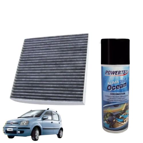 FILTRO ABITACOLO ANTIPOLLINE FIAT PANDA 169 NEW 500 NEW FORD KA + IGIENIZZANTE