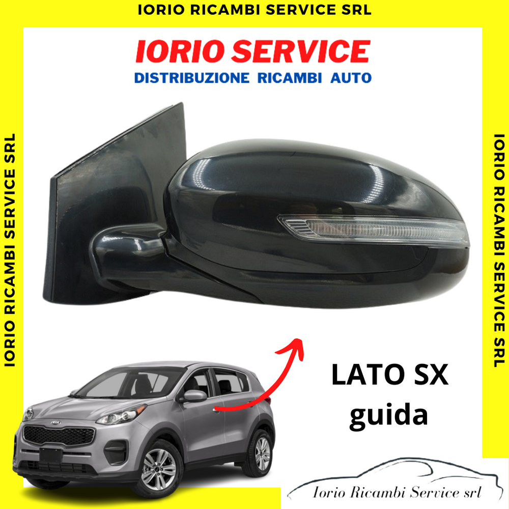 SPECCHIO ELETTRICO TERMICO SINISTRO CON FRECCIA KIA SPORTAGE 01/2016 - 08/2018