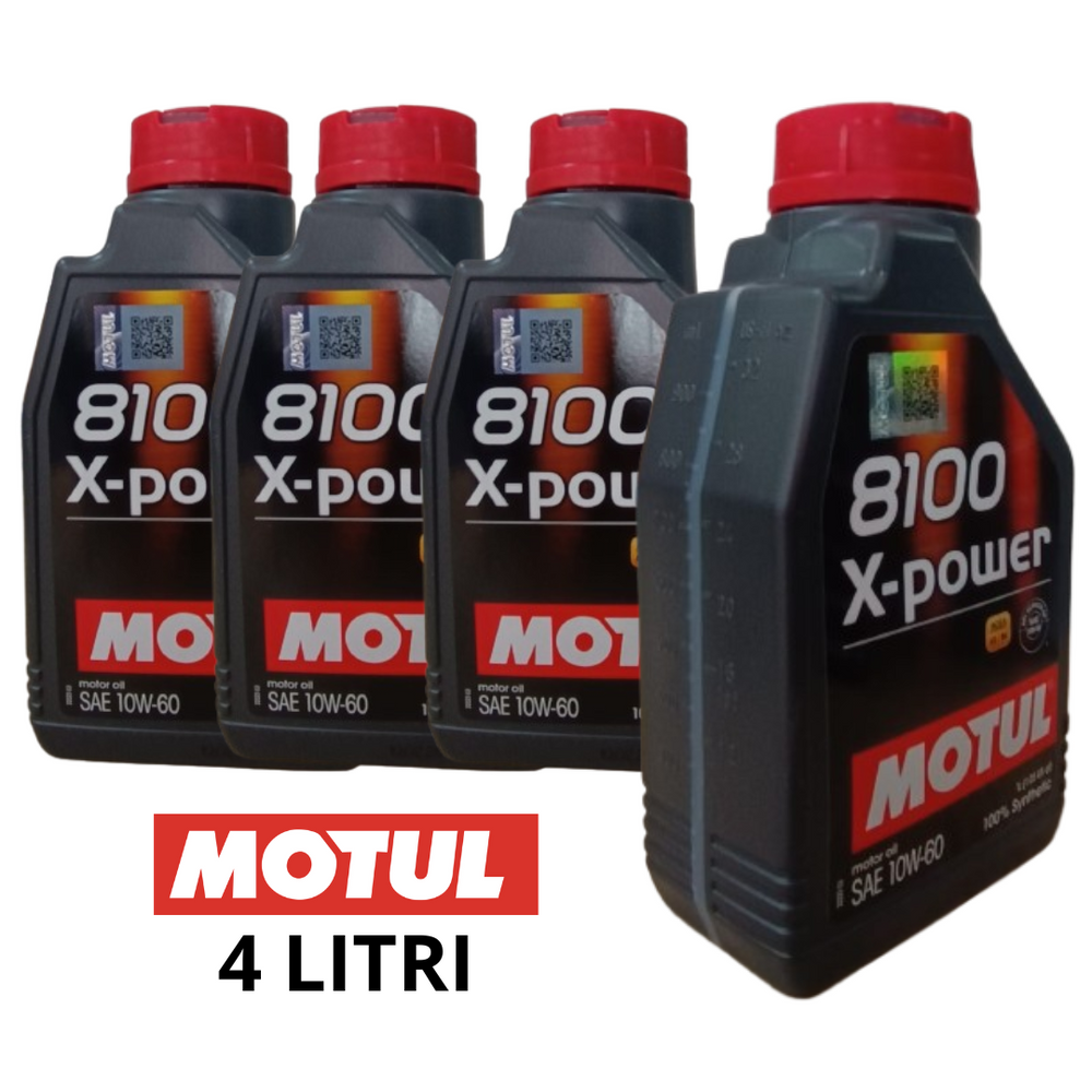 MOTUL 8100 X-Power 4 litri 10W60 A3/B4, 4-tempi aspirati o sovralimentati