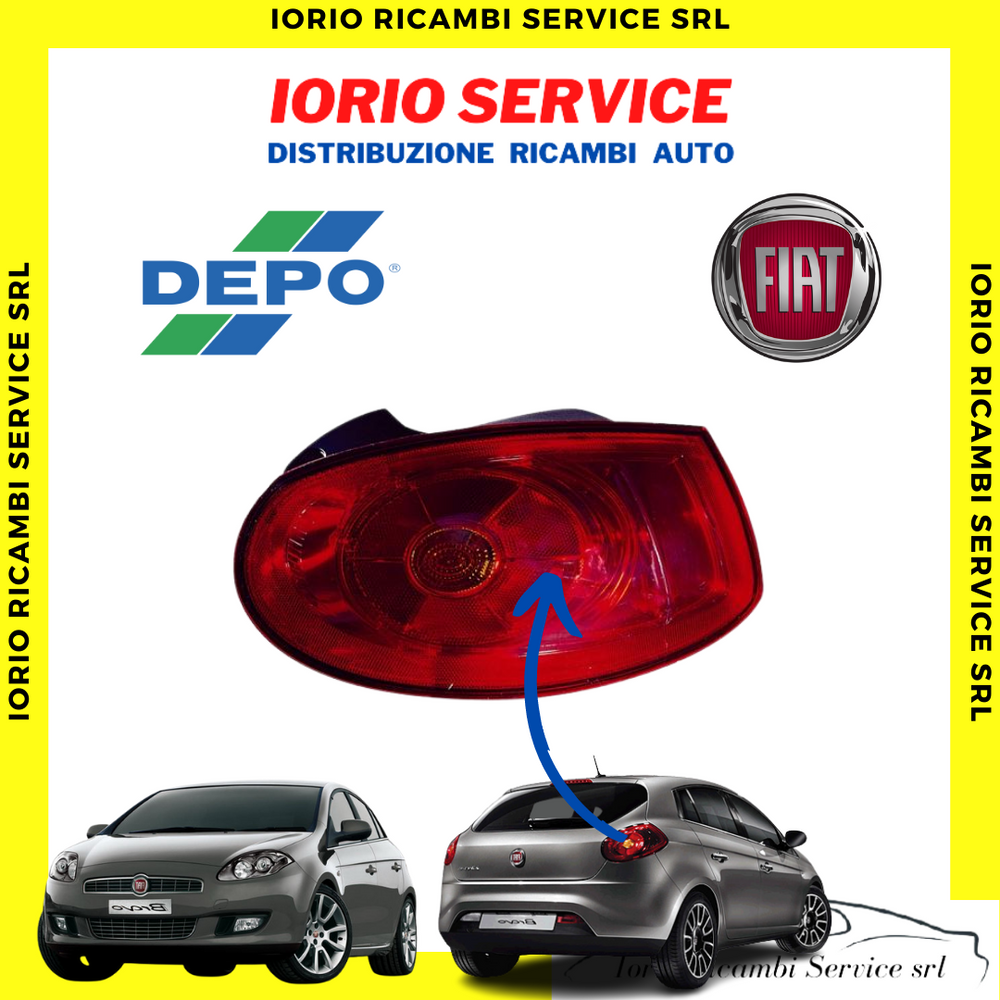 FARO FANALE FANALINO STOP POSTERIORE DESTRO LATO PASSEGGERO FIAT BRAVO II D.2007