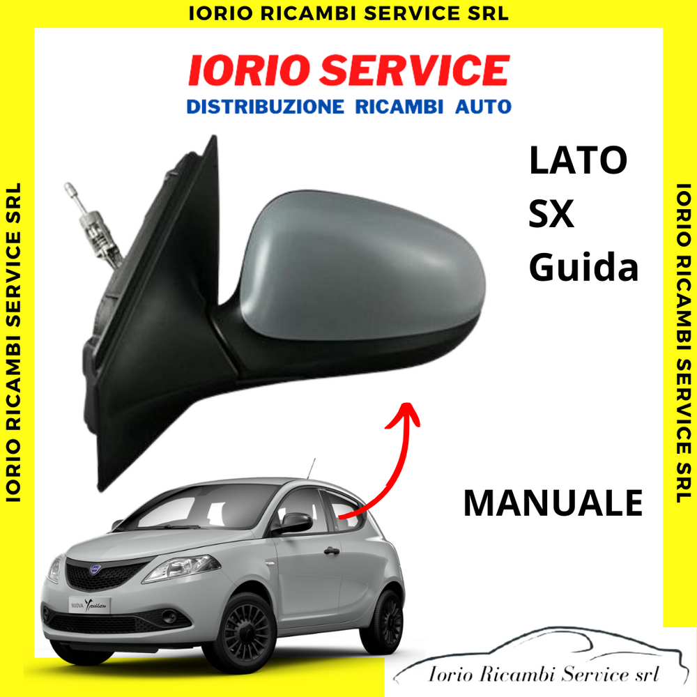SPECCHIETTO RETROVISORE SX MANUALE PER LANCIA YPSILON 6/2011 - 12/2020 PRIMER