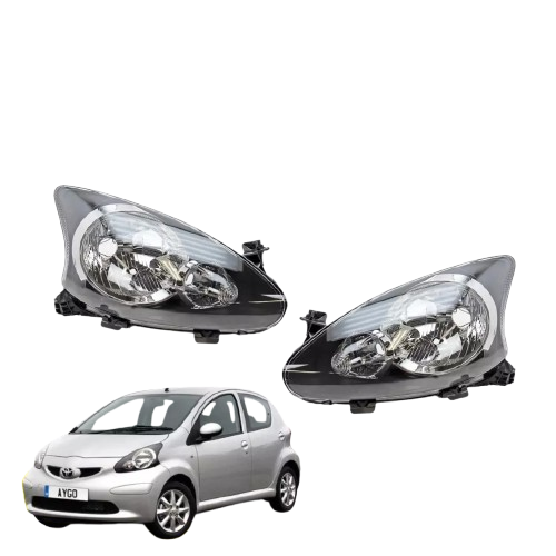 COPPIA FARI FANALI PROIETTORI DEPO ANTERIORI DX SX TOYOTA AYGO I DA 2005 A 2013