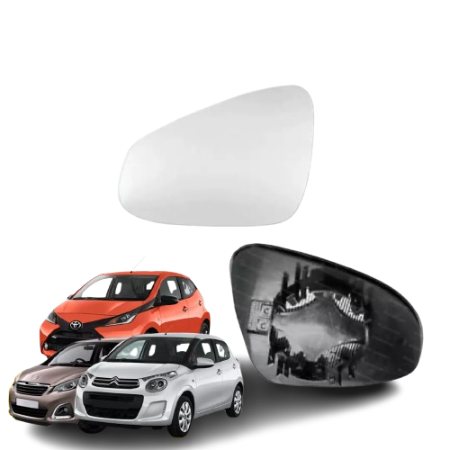 PIASTRA SPECCHIO CON VETRO SINISTRO CITROEN C1 II PEUGEOT 108 TOYOTA AYGO >2014