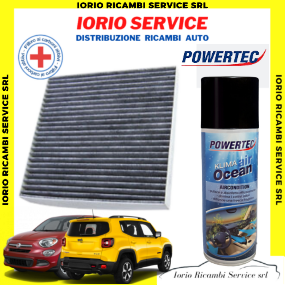 FILTRO ABITACOLO ANTIPOLLINE FIAT 500X 500L JEEP RENEGADE + IGIENIZZANTE