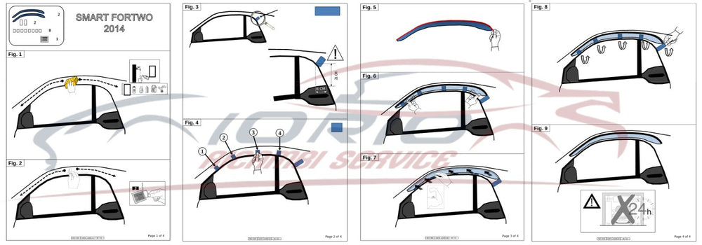 DEFLETTORI ARIA SMART FORTWO 453 >2014  FARAD fumè ANTITURBO ANTIVENTO ANTERIORI