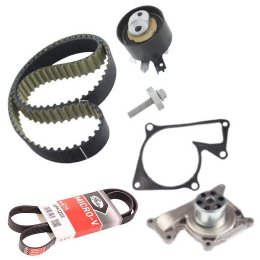KIT DISTRIBUZIONE + POMPA ACQUA + CINGHIA SERVIZI RENAULT NISSAN DACIA 1500 DCI