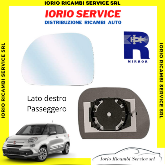 PIASTRA SPECCHIO TERMICA DESTRO CON VETRO FIAT 500L SPECCHIETTO RETROVISORE