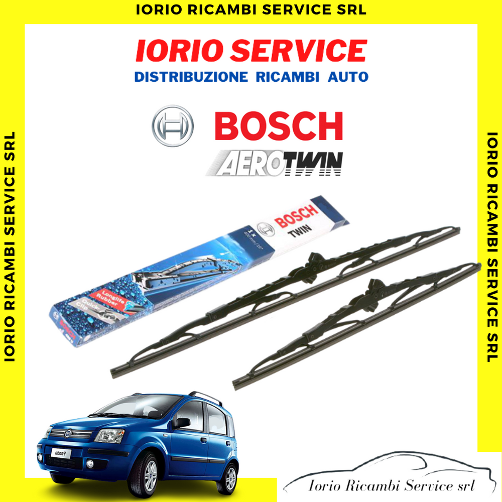 SPAZZOLE TERGICRISTALLO ANT. BOSCH FIAT PANDA 169 2003-2011 PUNTO 176 I SERIE