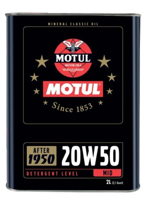 4 LT MOTUL CLASSIC OLIO MOTORE MINERALE 20W50 AUTO D' EPOCA SF / CC API SF / CF