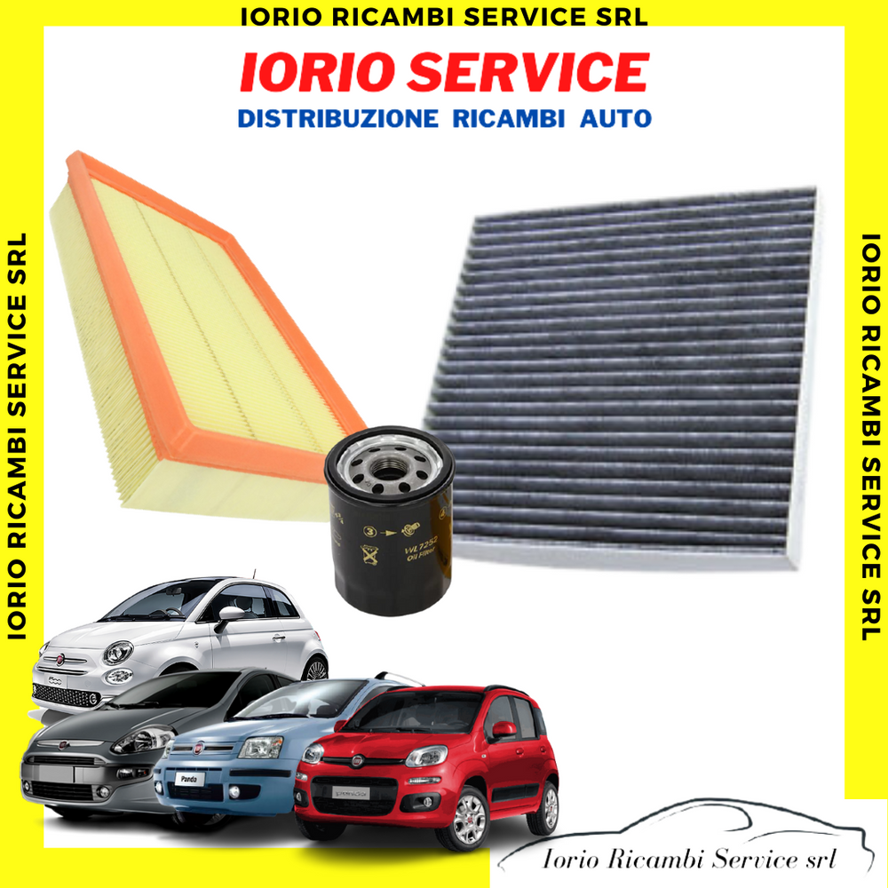 KIT TAGLIANDO 3 FILTRI FIAT GRANDE PUNTO EVO 500 PANDA 169 312 1.2 1.4 8VALVOLE