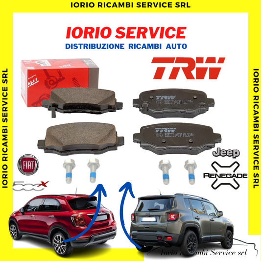 PASTIGLIE FRENI POSTERIORI TRW GDB2116 FIAT 500X 500 X JEEP RENEGADE