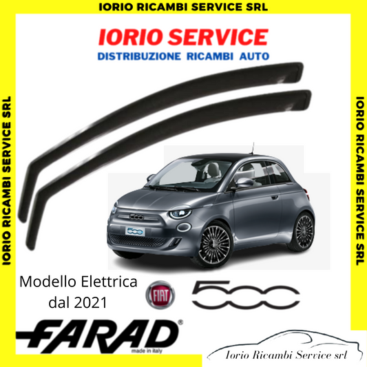 DEFLETTORI ARIA FIAT 500 3P ELETTRICA DAL 2021 FARAD fumè ANTITURBO ANTIVENTO