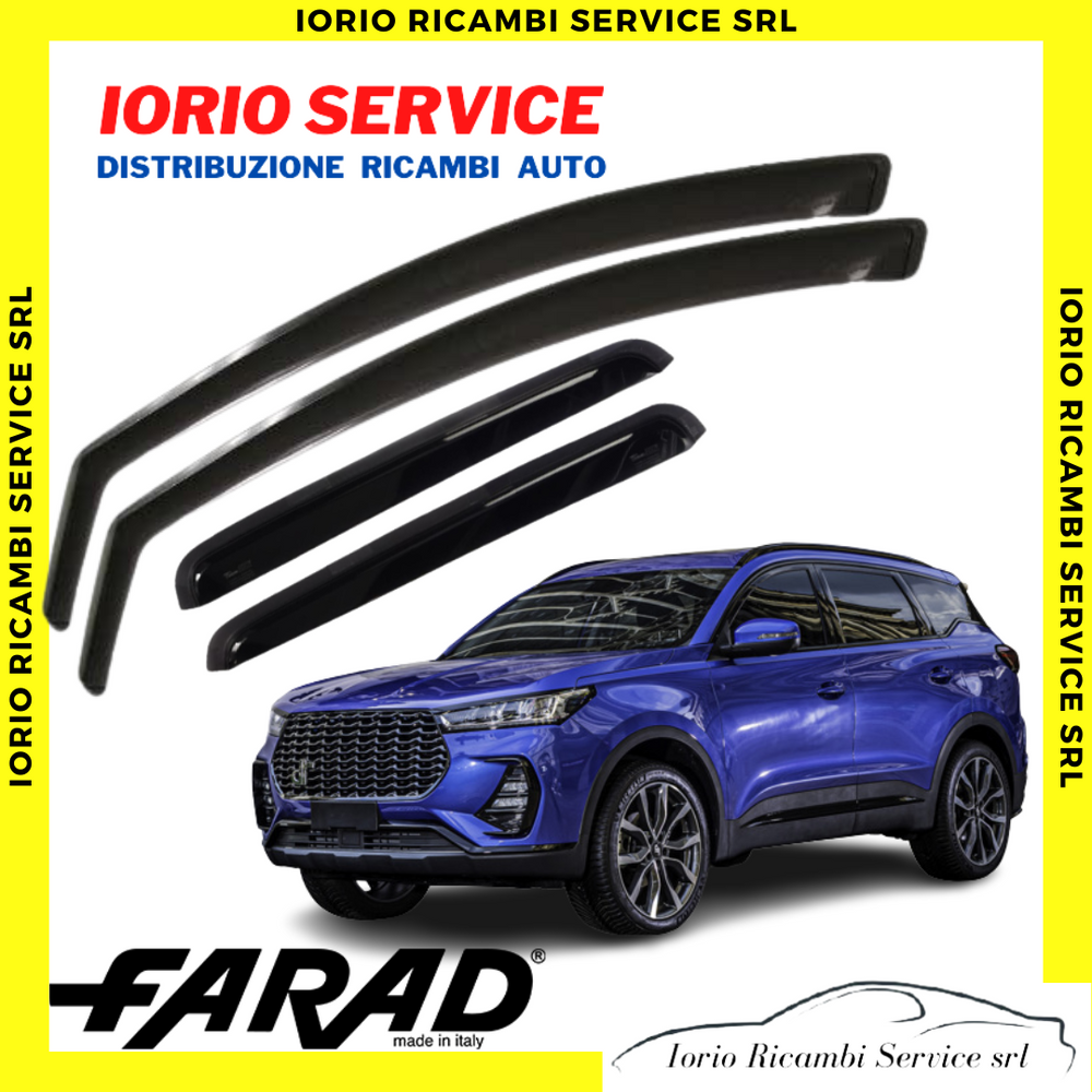 KIT SET 4 DEFLETTORI ARIA ANT+POST per DR6.0  2022 5 PORTE FARAD fumè ANTITURBO