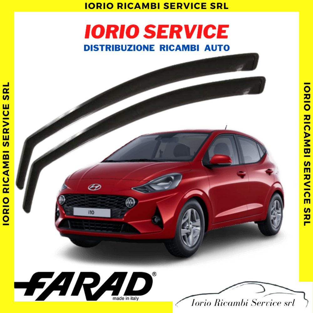 DEFLETTORI ARIA per HYUNDAI i10 2020> 5 PORTE FARAD fumè ANTITURBO ANTIVENTO