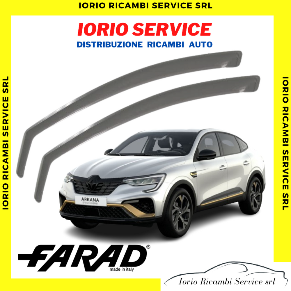 DEFLETTORI ARIA ANTERIORI per RENAULT ARKANA FARAD fumè ANTITURBO ANTIVENTO