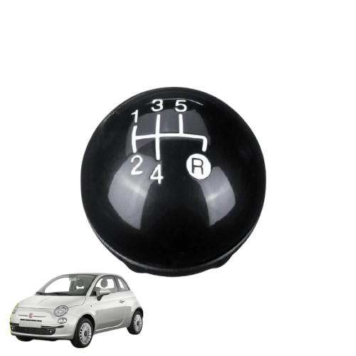 IMPUGNATURA POMELLO LEVA CAMBIO NERO CINQUE 5 MARCE FIAT 500 dal 2007