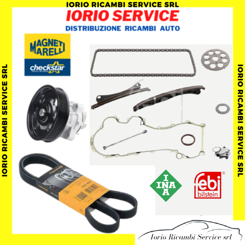 KIT CATENA DISTRIBUZ. + POMPA ACQUA + CINGHIA PV PANDA PUNTO IDEA 1.3 MJT EURO 4