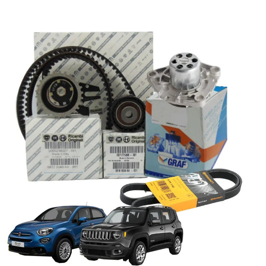 KIT DISTRIBUZIONE ORIGINALE + POMPA ACQUA + CINGHIA PV 500X RENEGADE TIPO 16 MJT