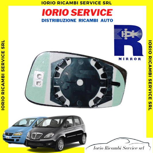 PIASTRA SPECCHIO TERMICO DESTRO CON VETRO FIAT IDEA LANCIA MUSA DA 2003 A 2006