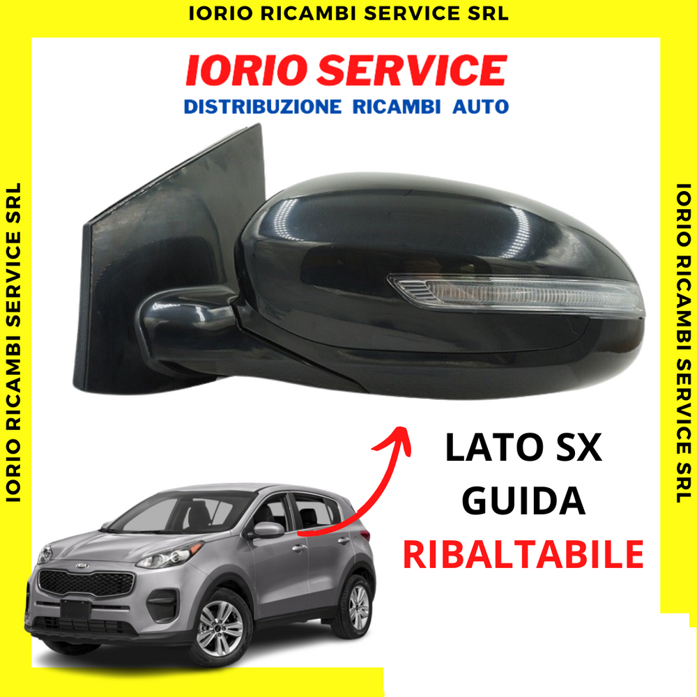 SPECCHIO ELETTRICO TERMICO SINISTRO RIBALTABILE KIA SPORTAGE 01/2016 - 08/2018