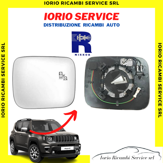 PIASTRA SPECCHIO TERMICA DESTRO CON VETRO JEEP RENEGADE (PER SISTEMA BLIS)