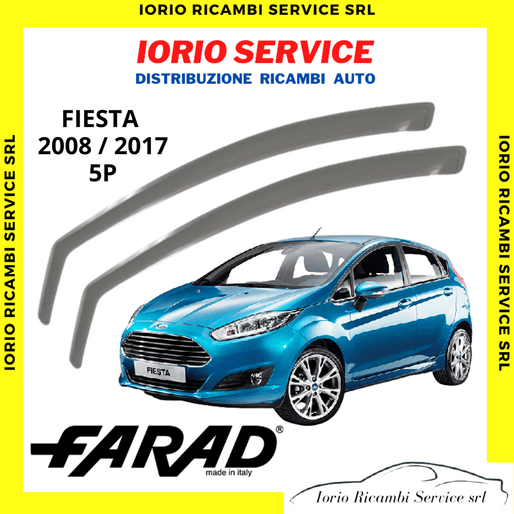 DEFLETTORI ARIA per FORD FIESTA 5P DAL 2008/2017 FARAD fumè ANTITURBO ANTIVENTO