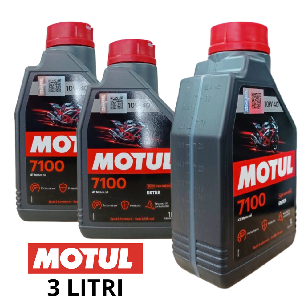3 LITRI MOTUL 7100 10W40 MA2 4T OLIO MOTORE 100% SINTETICO API SG/SH/SJ/SL/SM/SN