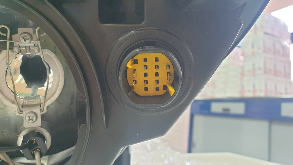 FARO DESTRO FIAT DUCATO JUMPER BOXER 2006>2010 CONNETTORE PROIETTORE GIALLO
