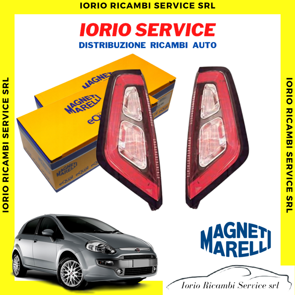 COPPIA FARI FIAT PUNTO EVO FANALI STOP POSTERIORI GRUPPO OTTICO BORDO INT. NERO