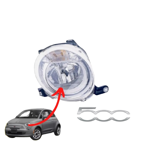 FARO ANTERIORE SUPERIORE SINISTRO FIAT NUOVA 500 2007>2015 FANALE PROIETTORE SX