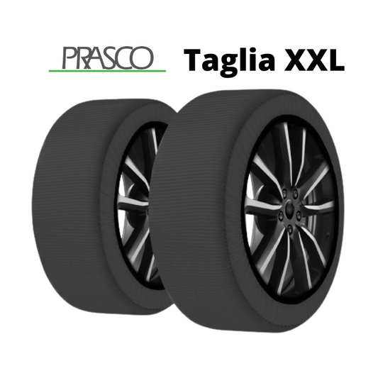 CALZE DA NEVE OMOLOGATE TAGLIA XXL (2XTRA LARGE) MONTAGGIO RAPIDO E RESISTENTI