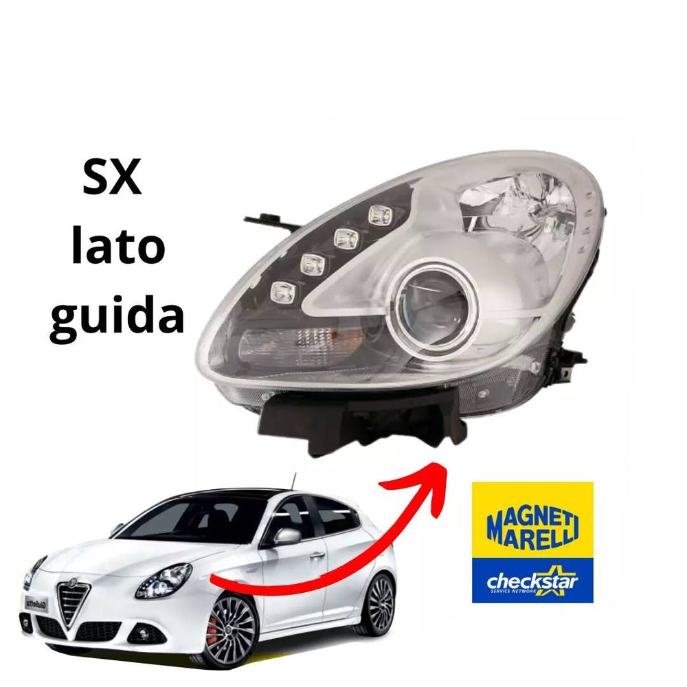 FARO MARELLI MARELLI GIULIETTA PARABOLA CROMATA 2010  FANALE PROIETTORE SX