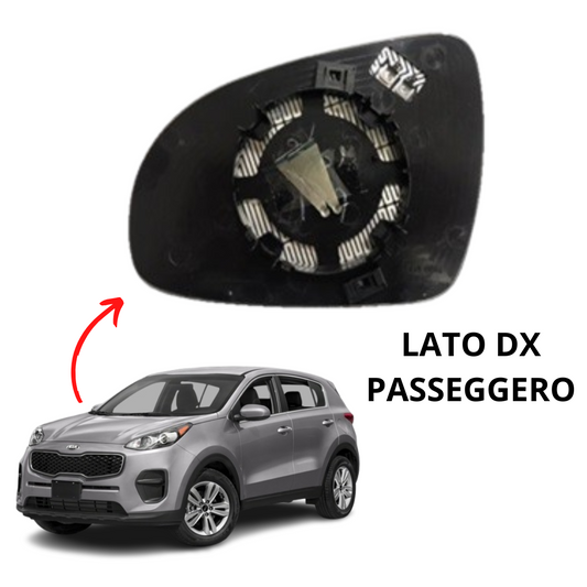 PIASTRA SPECCHIO ELETTRICO TERMICO DESTRO KIA SPORTAGE 01/2016 - 08/2018