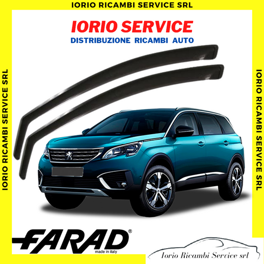 DEFLETTORI ARIA per PEUGEOT 5008 dal 2016 FARAD fumè ANTITURBO ANTIVENTO