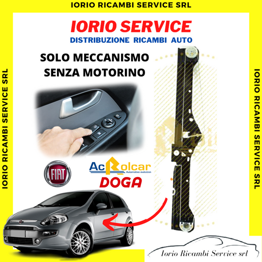 MECCANISMO ALZACRISTALLI ANTERIORE SINISTRO SENZA MOTORINO FIAT GRANDE PUNTO EVO