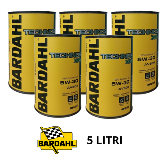 OLIO MOTORE BARDAHL TECHNOS XFS AV504 5W30 VW 504 507 BMW L LIFE 04 PORSCHE 5 LT