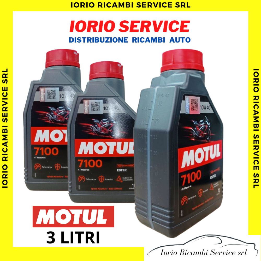 3 LITRI MOTUL 7100 10W40 MA2 4T OLIO MOTORE 100% SINTETICO API SG/SH/SJ/SL/SM/SN