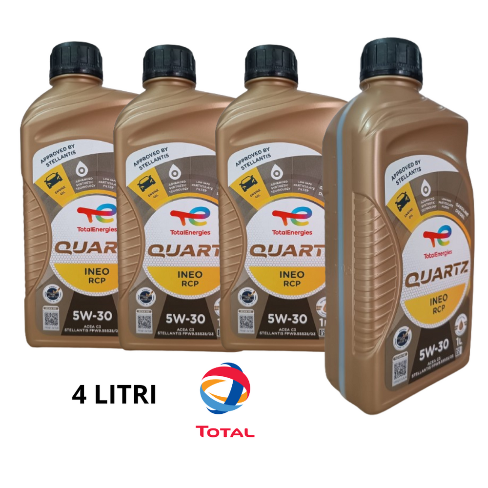 4 LT TOTAL QUARTZ INEO RCP OLIO MOTORE 5W30 ACEA C3 API SN PLUS - PFW 9.555.5/03