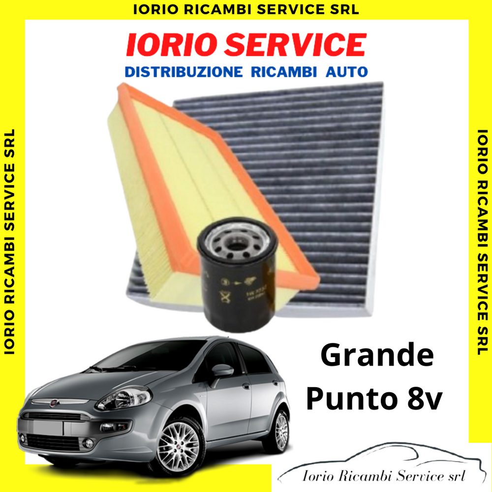 KIT TAGLIANDO PER FIAT GRANDE PUNTO 8V FILTRI OLIO - ARIA - ABITACOLO