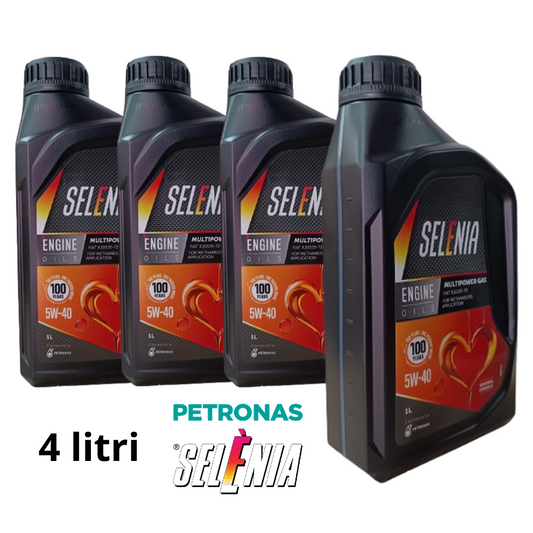 4 LITRI OLIO MOTORE SELENIA MULTIPOWER GAS 5W40 GPL LPG METANO FIAT 9.55535-T2
