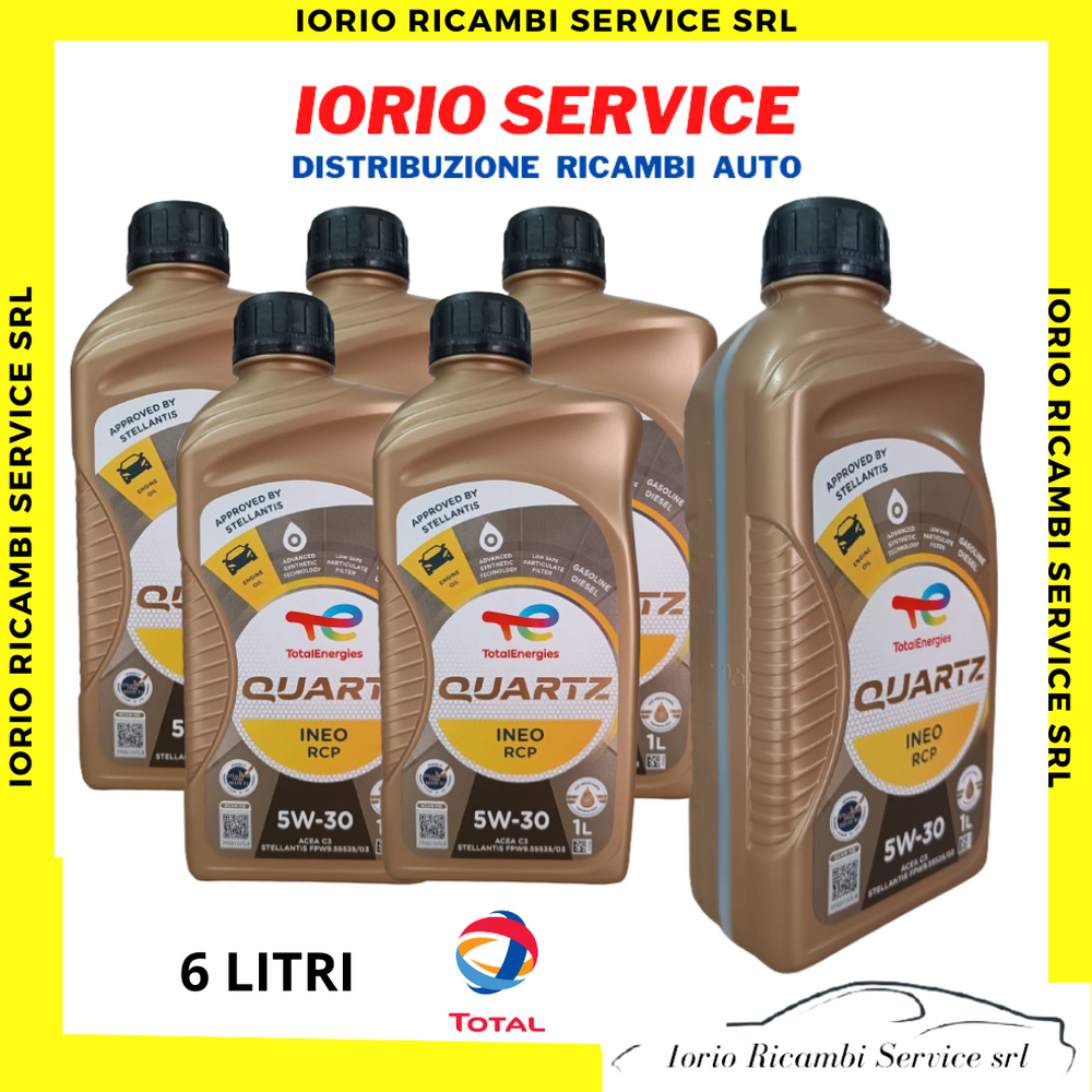 6 LT TOTAL QUARTZ INEO RCP OLIO MOTORE 5W30 ACEA C3 API SN PLUS - PFW 9.555.5/03