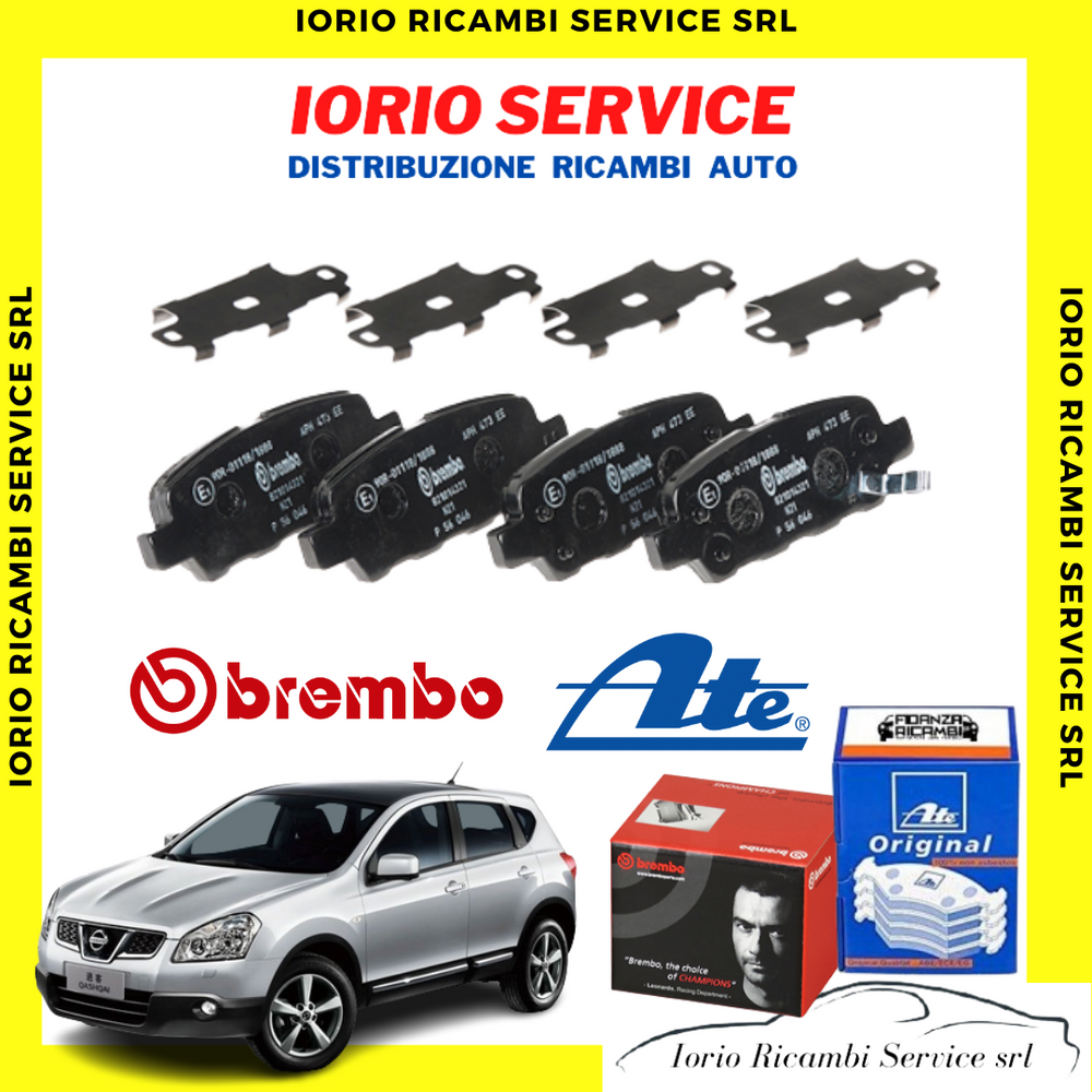 PASTIGLIE FRENI POSTERIORI BREMBO P56046 ATE 605843 NISSAN JUKE QASHQAI I° SERIE