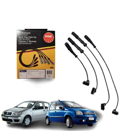 KIT 4 CAVI FILI CANDELA NGK 9262 RC-FT1208 FIAT PUNTO 188 PANDA 169 2003>2011 8V