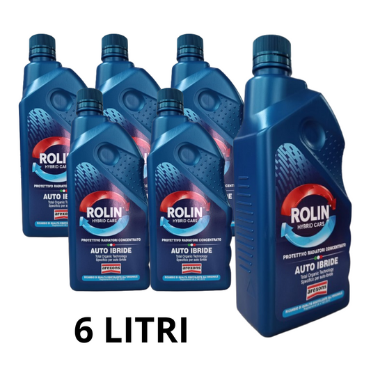 6 LITRI AREXONS LIQUIDO RADIATORE ANTIGELO ROLIN HYBRID CONCENTRATO AUTO IBRIDE